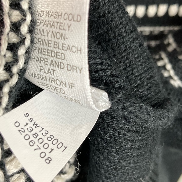 J. Jill Textured Stripe Black Vented Hem Tunic Sweater - Picture 7 of 7